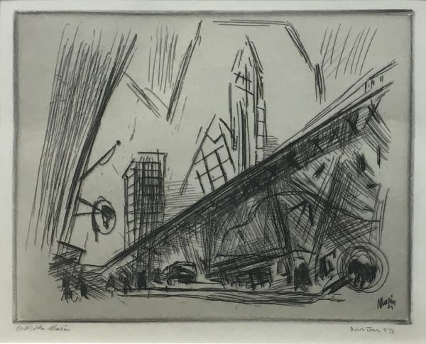 John Marin, Downtown The EL,Downtown New York (2dM2) , 1921