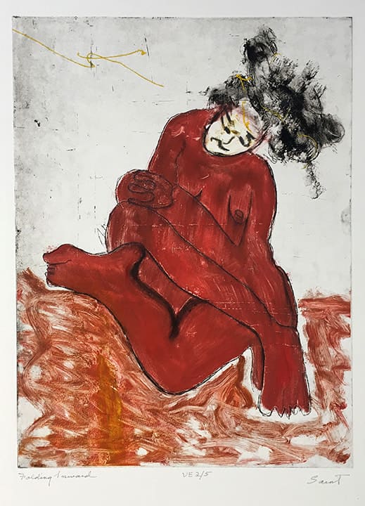 Ann Saint John Hawley, Folding Inward (red), n.d.