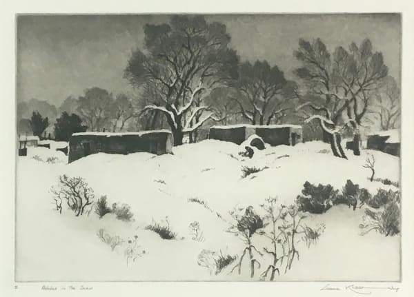 modernist etching by Gene Kloss