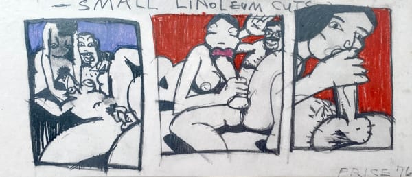 Ken Price, untitled (small linoleum cuts), 1976