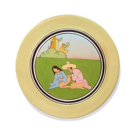 Ken Price, Untitled (Erotic Plate from Happy's Curios), c 1975