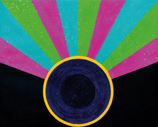 Hsiao Chin 蕭勤, Purple Sun (Il sole viola)《紫太陽》, 1964