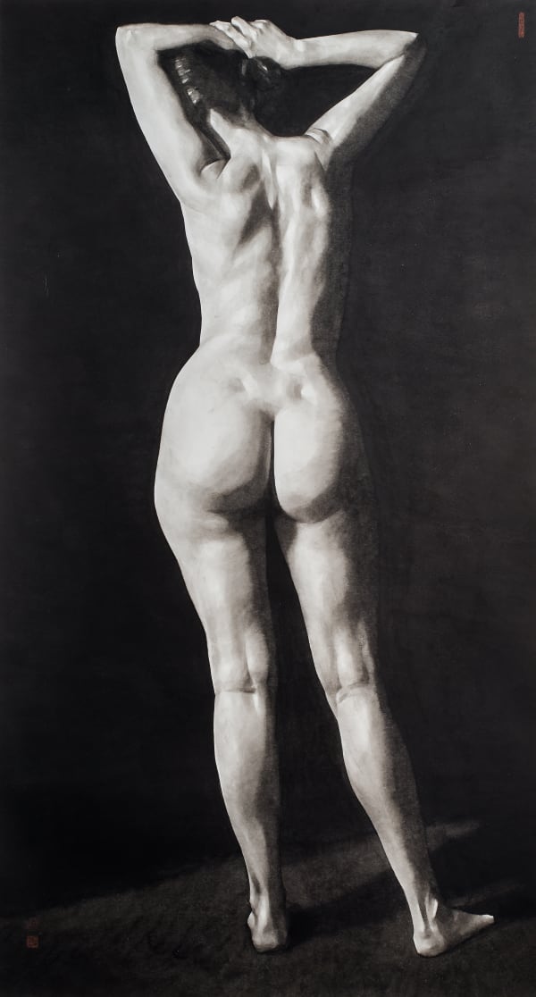 Qu Leilei 曲磊磊, Antonia Standing in the Dark 《站在暗背景中的安東妮婭》, 2016