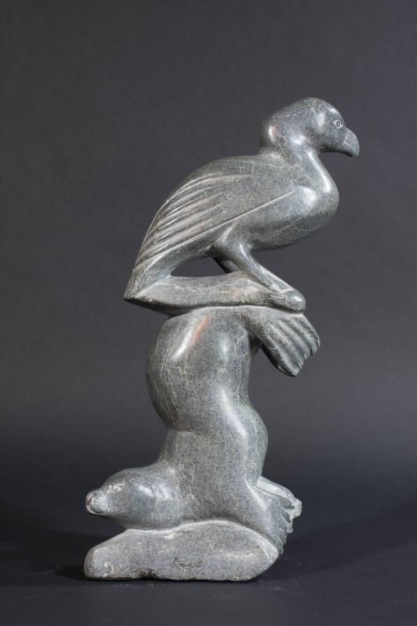 Tania Qumaluk (The Elder), Bird &Seal Composition / composition osieau et phoques, 1973