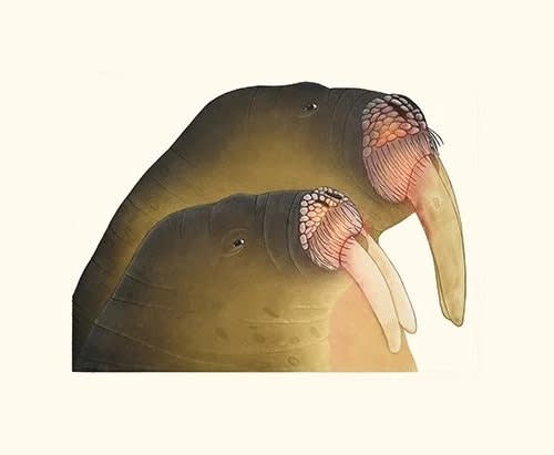 Pauojoungie Saggiak - Mother with Calf, 2025