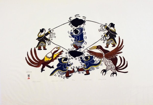 Soroseelutu Ashoona, Kaliviktato (Skipping), 1976