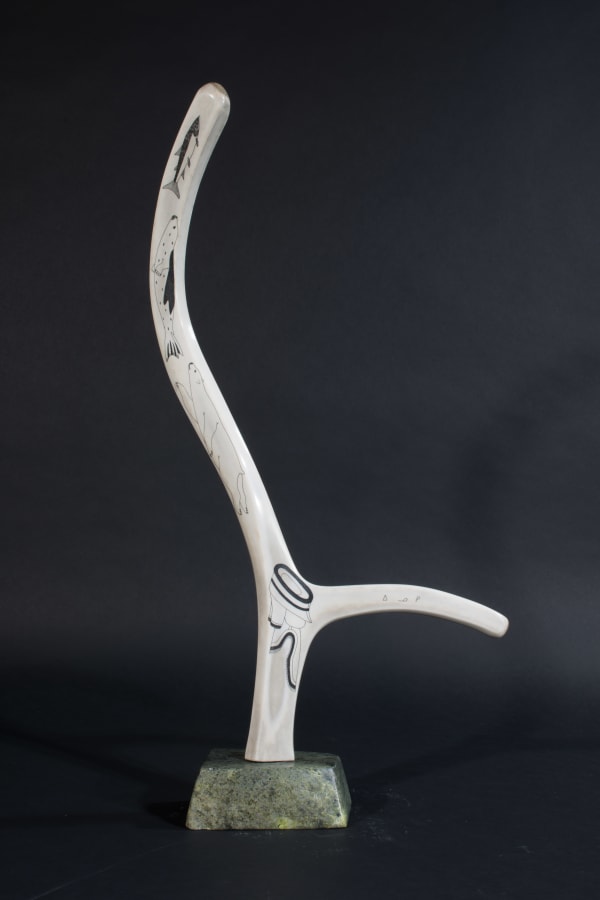 Innuki (Enooky) Oqutaq, Scrimshaw, ca. 1975