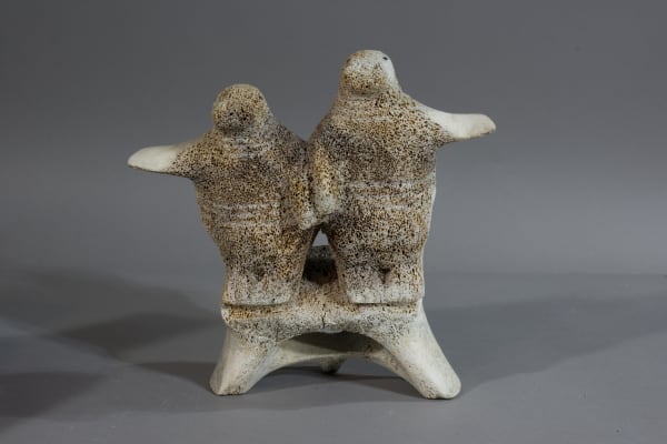 Regilee Piungituk Two Seals / phoques, ca. 1980 whale bone / os de baleine 10 x 10 x 5 in 25.4 x 25.4 x 12.7 cm