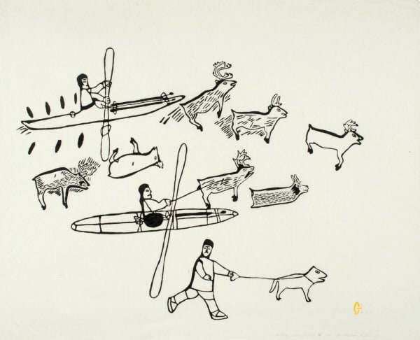 Harold Qarliksaq, Hunting from Kayaks, 1972