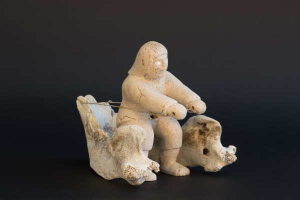 Isaaci Etidloie, Inuk Making A Boat, ca. 2000