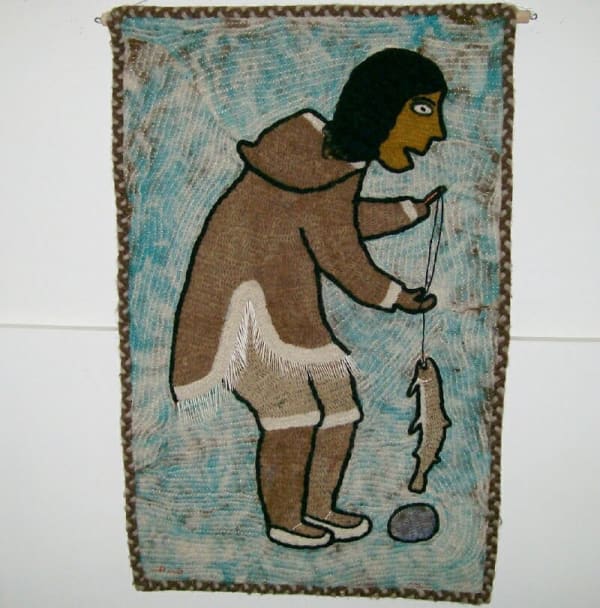 Agnes Nulluq Iqqugaqtuq - Woman Fishing, 1983