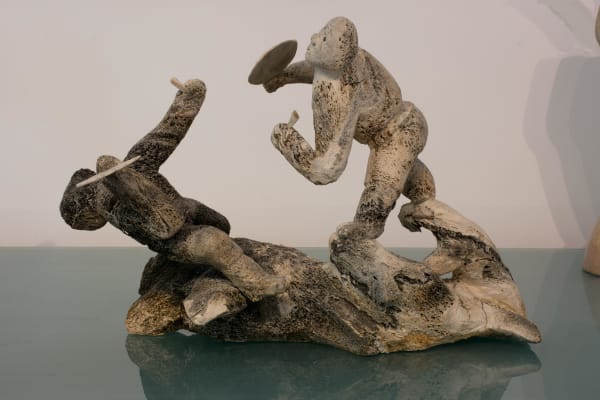 Unidentified / non-identifié Drum Dancers / Danseurs, CA. 1975 Whale bone / os de baleine 19 1/2 x 27 1/2 x 11 in 49.5 x 69.8 x 27.9 cm