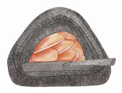 Shuvinai Ashoona, Stone Qulliq, 2003