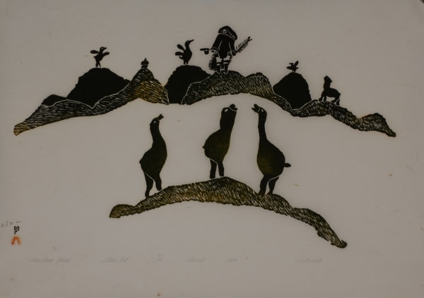 Pitseolak Ashoona, Moulting Geese, 1974