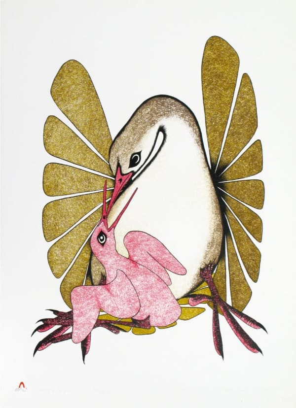 Aoudla Pudlat, Young Bird Feeds, 1981