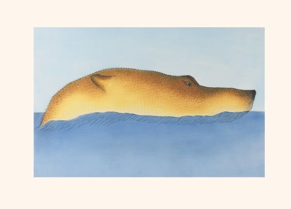 Quvianaqtuk Pudlat Observant Bear, 2023 Etching & Aquatint / eau forte et aquatinte 31 5/8 x 44 1/8 in 80.4 x 112.2 cm