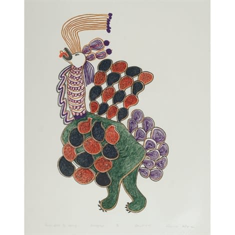 Pitseolak Ashoona, First Bird of Spring, 1975
