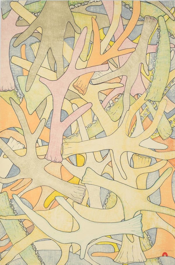 Padloo Samayualie, Antlers and Bones, 2019