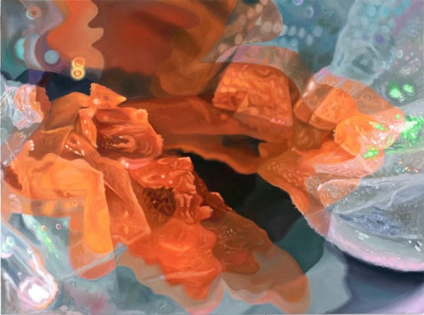 Amelia Carley, Seeping Orange Haze (Glass Bottle Beach), 2023