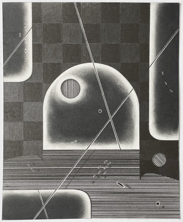 Charles Sommer Gateway no.4 (thank you) , 2022 graphite on paper 10 x 8 in.