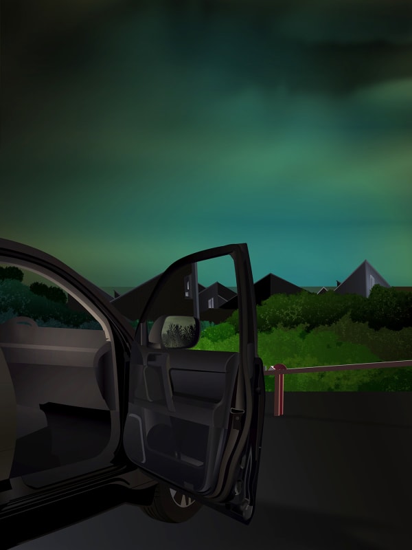 Arash Hanaei, Untitled 1 from the series [in the night garden]: Light a fire under your skin, 2022