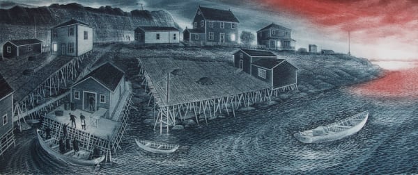 David Blackwood, Granda Glover's Place on Bragg's Island AP 9/15, 2002