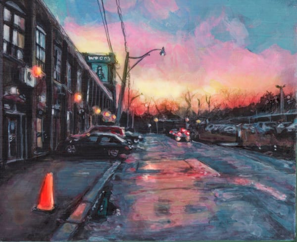 Kelly Grace, Study painting on panel of “Woods”, 2025