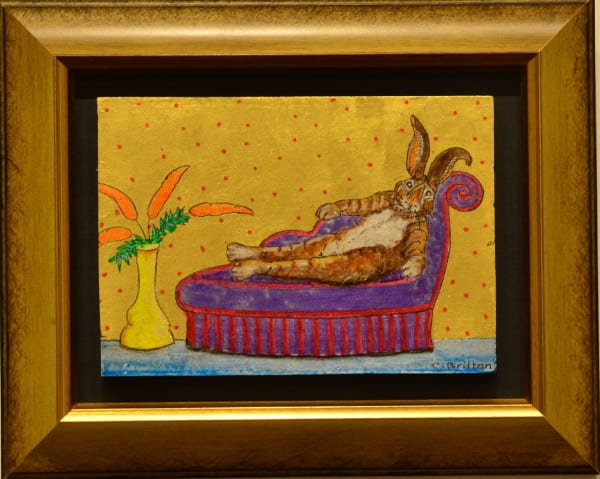 Cora Brittan, On a Purple Chaise Lounge, 2019