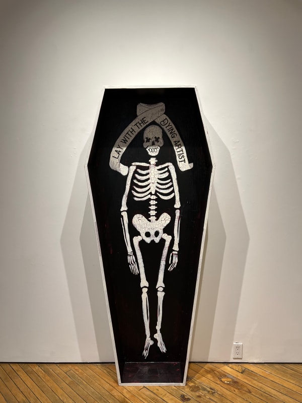 Richard A. Jacobson, Coffin of the Dying Artist, 2023