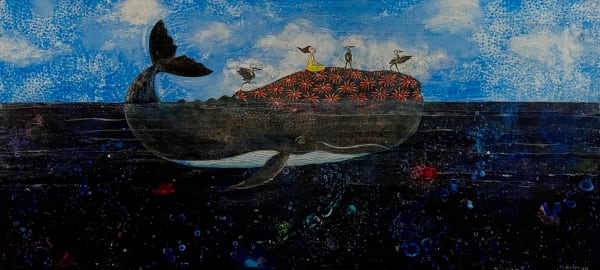 Cora Brittan, Sitting on a Flower Backed Whale, 2018