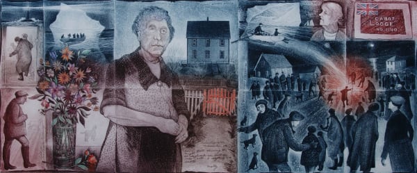 David Blackwood, Folded Studies: Bonfire Night on Greenspond 33/75, 2002