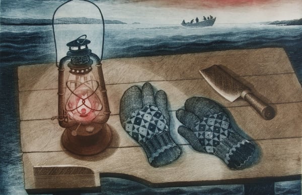 David Blackwood, For Edgar Glover: The Splitting Table 48/75, 1999