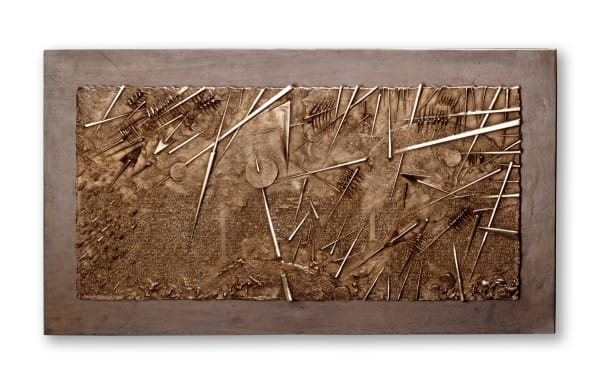 Arnaldo Pomodoro, Frammento VI, da L'Arte dell'uomo primordiale di Emilio Villa, 2004