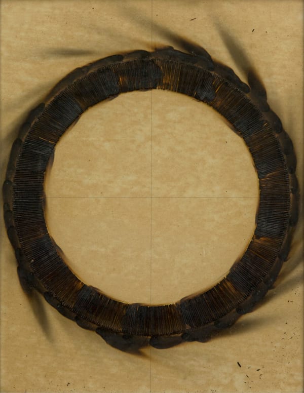 Bernard Aubertin, Dessin de feu circulaire, 1973