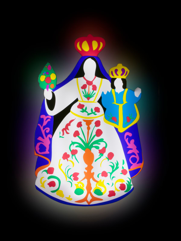 Marco Lodola, Madonna luminosa, 2002