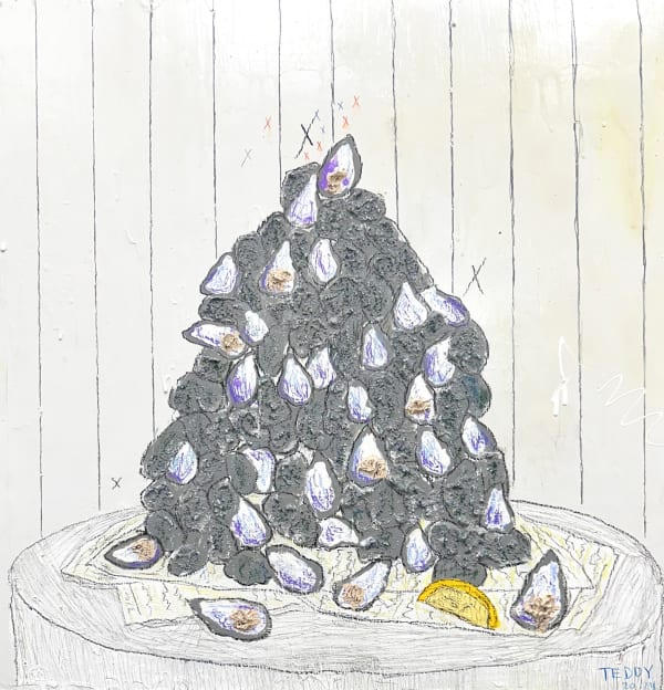 Teddy Benfield, Untitled (Pile of Oyster Shells), 2024