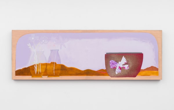 Luke Forsyth, Glass house / stone wall (Butterfly Pot), 2024
