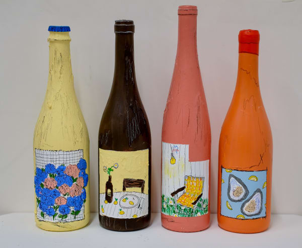 Teddy Benfield, Wine Bottles 1-4, 2024