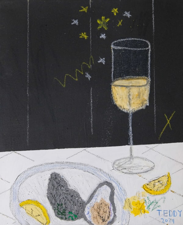 Teddy Benfield, Untitled (Oysters / Champagne, 2024