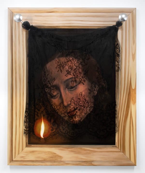 Katelyn Ledford, Veil of Artist Going Up in Flames, 2024