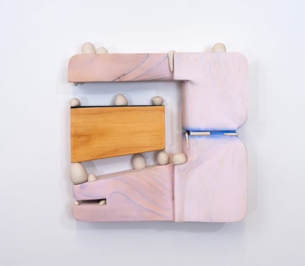Cathy Della Lucia, Raw and Fleshy Shrine with Blue Stripe, 2019