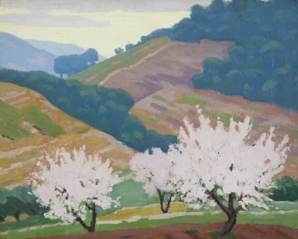 Hills and Flowering Trees