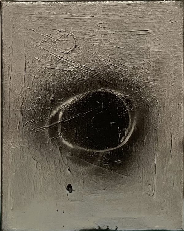 untitled (silver/black circle)