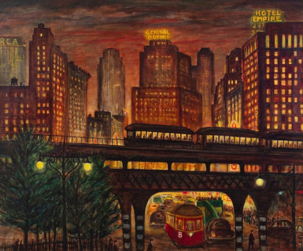El Crossing at 53rd Street, 1938