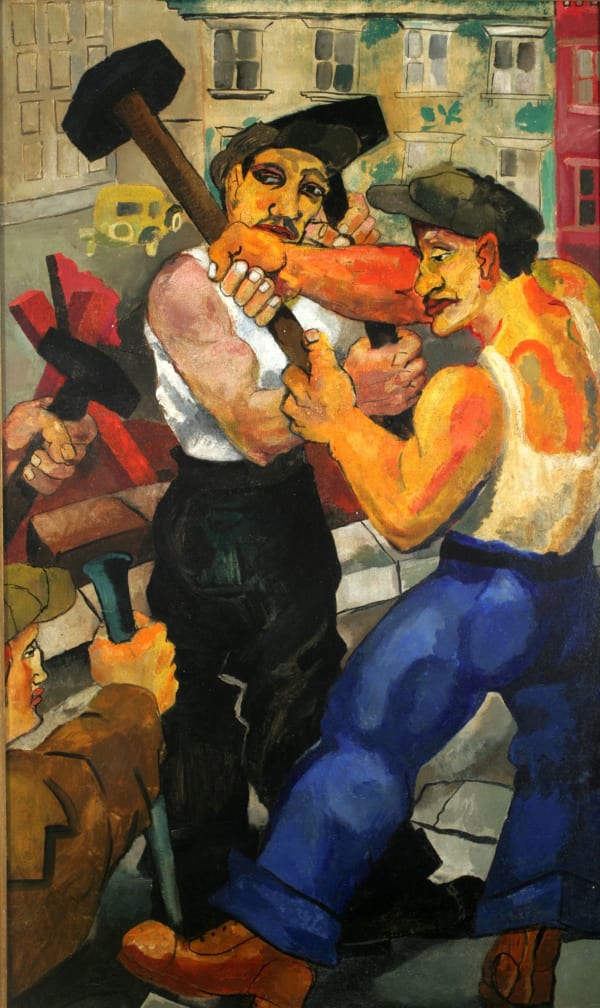 Philip Evergood - Roadbuilders, 1956