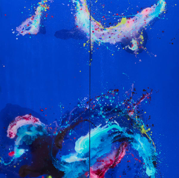 Majorelle Blue Diptych 1, 2017-18