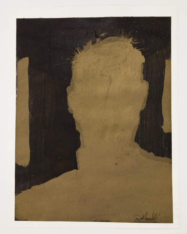 Shadow Head (Gold on Black)