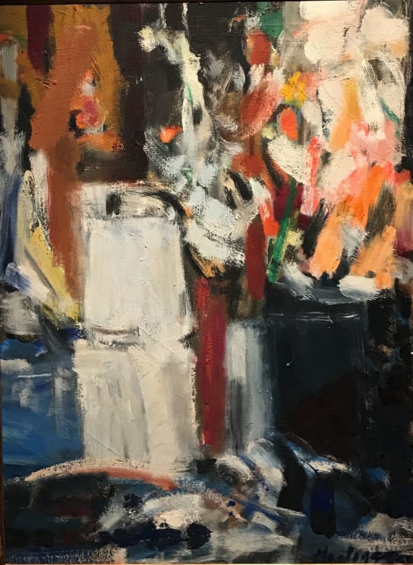 Coffee Pot and Gladiolas, 1954