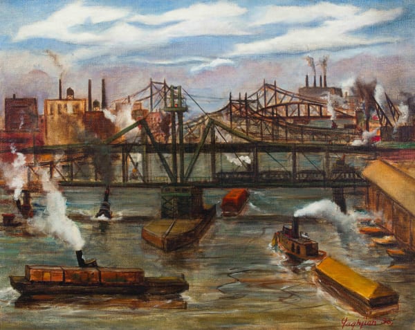 Bridges on the East River, 1936