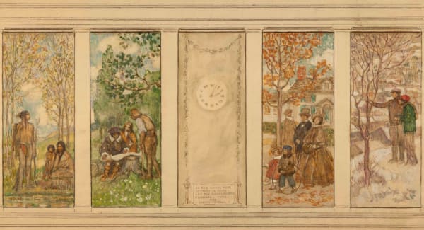 Study for Five Panels for a Bank